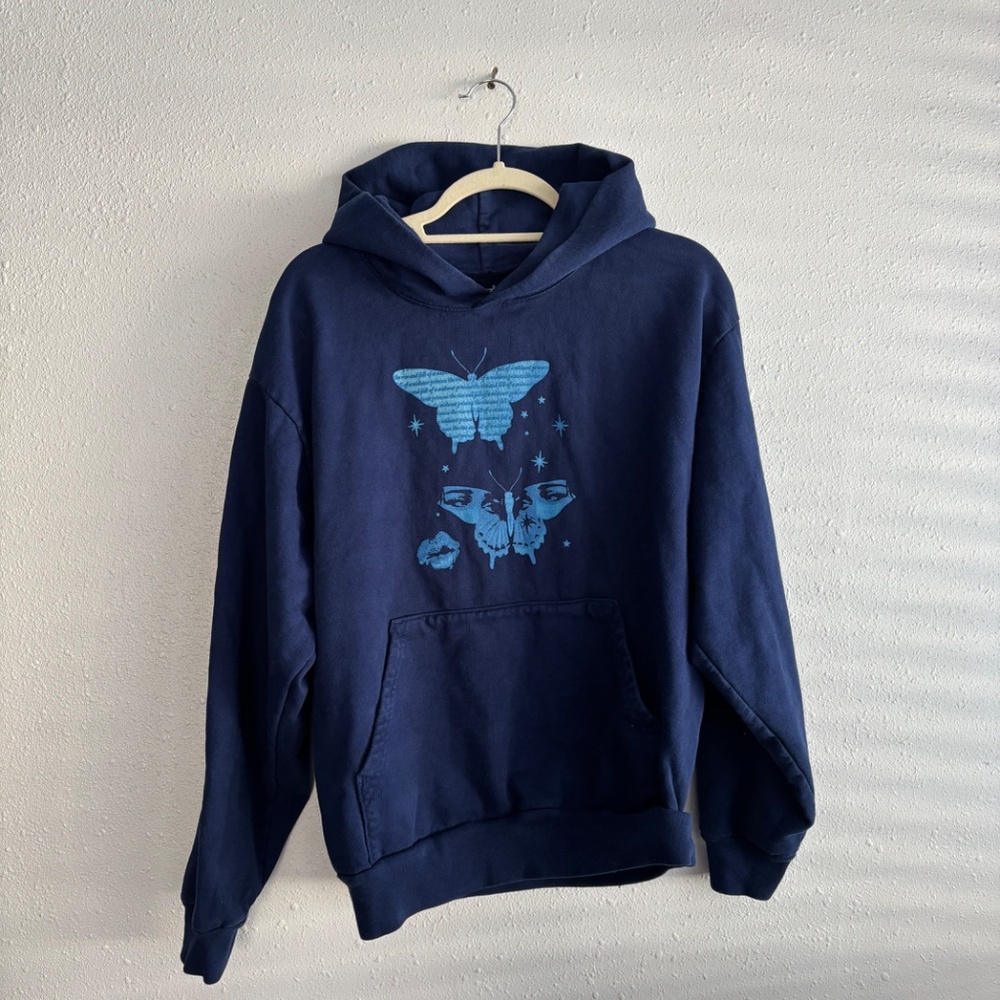 Chappell Roan Official Midwest Princess Tour Butterfly Blue Hoodie Medium